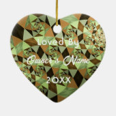 馬パーソナライズされたペットオーナメント写真年 セラミックオーナメント (裏面)