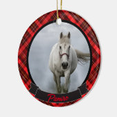 馬パーソナライズされたペットオーナメント写真年 セラミックオーナメント (左)