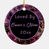 馬パーソナライズされたペットオーナメント写真年 セラミックオーナメント (裏面)