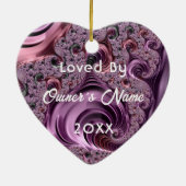 馬パーソナライズされたペットオーナメント写真年 セラミックオーナメント (裏面)