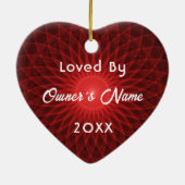 馬パーソナライズされたペットオーナメント写真年 セラミックオーナメント (裏面)