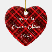 馬パーソナライズされたペットオーナメント写真年 セラミックオーナメント (裏面)