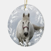 馬パーソナライズされたペットオーナメント写真年 セラミックオーナメント (左)