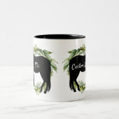 馬パーソナライズされた乗馬名前をカスタムするT ツートーンマグカップ (中央)