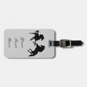 馬パーソナライズされた付き荷物タグの色を選択 ラゲッジタグ (正面横)