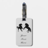馬パーソナライズされた付き荷物タグの色を選択 ラゲッジタグ (裏面縦)