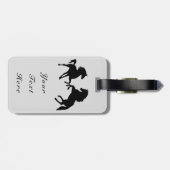 馬パーソナライズされた付き荷物タグの色を選択 ラゲッジタグ (裏面横)