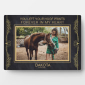 馬パーソナライズされた写真記念碑 フォトプラーク (正面)