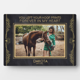 馬パーソナライズされた写真記念碑 フォトプラーク