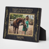 馬パーソナライズされた写真記念碑 フォトプラーク (側面)