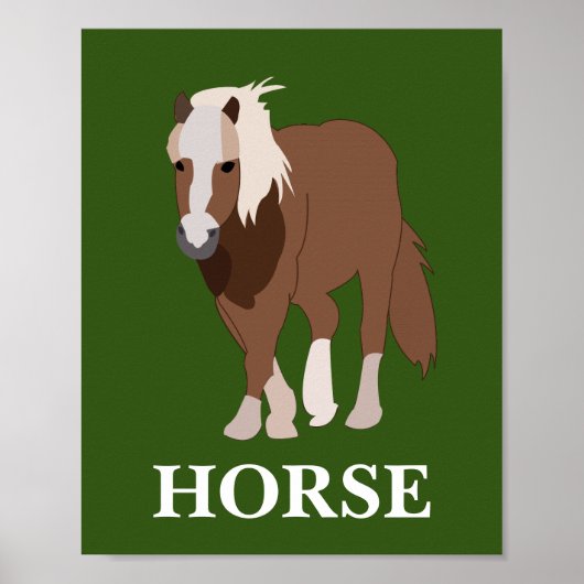 馬パーソナライズされた動物馬ライダー馬好き ポスター (正面)