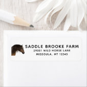 馬パーソナライズされた威厳のある戻り住所 ラベル (インサイチュ)