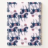 馬パーソナライズされた手帳 ノートブック (裏面)