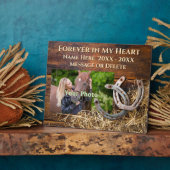 馬パーソナライズされた記念銘板，写真，名前 フォトプラーク (側面)