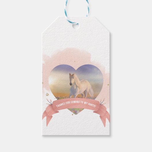 馬パーソナライズされた誕生会 ギフトタグ (正面)