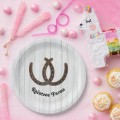 馬パーソナライズされた蹄馬 ペーパープレート (パーティー)