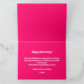 馬パーソナライズされた靴結婚記念日 カード (内部)