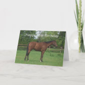 馬パーソナライズされた21歳の誕生日 カード (正面)