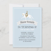 馬パーティー乗馬誕生日 招待状 (正面)