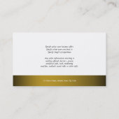 馬ビジネスプロフィールのマーケティングの金ゴールドの白 名刺 (裏面)