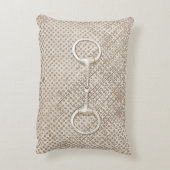 馬ビットパターンエクエストリアンバーンデコーニュートラル アクセントクッション (裏面(縦))