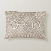 馬ビットパターンエクエストリアンバーンデコーニュートラル アクセントクッション (裏面)