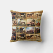 馬ファインアート絵画パーチメント、馬靴 クッション (裏面)