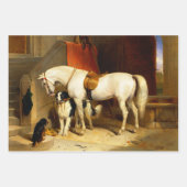 馬ファインアート絵画、馬靴パーチメント ラッピングペーパーシート (正面2)