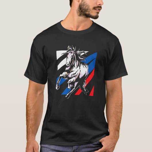 馬ファン 馬術 スポーツ サドル ホ Tシャツ (正面)