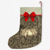 馬フェイク付き洋用工具付き革プリント スモールクリスマスストッキング (裏面)