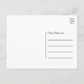 馬ブラックスタリオン – こんにちは、ありがとう、愛 ポストカード (裏面)