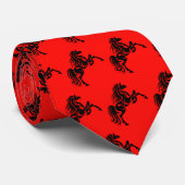 馬ブロンコスムスタングスマスコットオン任意の色のネクタイ ネクタイ (ロール)