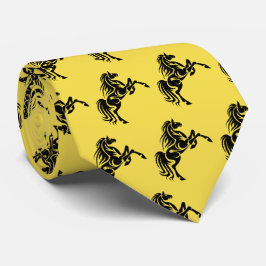 馬ブロンコスムスタングスマスコットオン任意の色のネクタイ ネクタイ