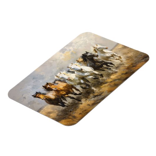 馬ヘルドギャロピンムスタン絵画ズの柔軟性 マグネット (左側)