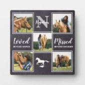 馬ペット記念写真コラージュ フォトプラーク (正面)