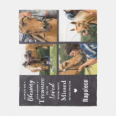 馬ペット記念写真コラージュ フリースブランケット (正面)