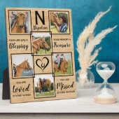 馬ペット記念木目フォトコラージュ フォトプラーク (側面)