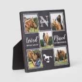 馬ペット追悼写真コラージュ フォトプラーク (正面)