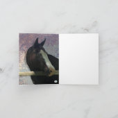 馬ポートレート写真動物ノートカード ノートカード (内部)
