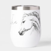 馬ポートレート動物スケッチ馬術名 (背面)