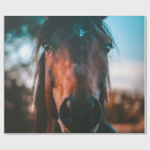 馬ポートレート ラッピングペーパー (フラット)