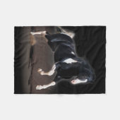 馬ポートレートVIII フリースブランケット (正面(横))