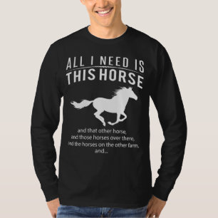 馬マニア！私が必要なのは、この馬とその馬 Tシャツ