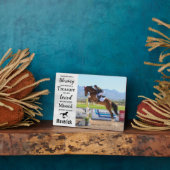 馬メモリアルギフトペット悔やみや弔慰引用文馬損 フォトプラーク (側面)