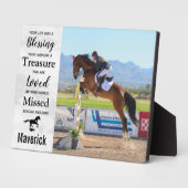 馬メモリアルギフトペット悔やみや弔慰引用文馬損 フォトプラーク (側面)