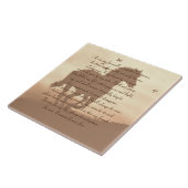 馬メモリアルギャロッピング馬とスピリチュアル詩 タイル (側面)