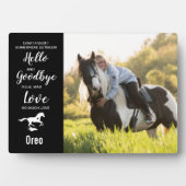 馬メモリアル記念悔やみや弔慰ペットロス記念碑 フォトプラーク (正面)