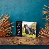 馬メモリアル記念悔やみや弔慰ペットロス記念碑 フォトプラーク (側面)