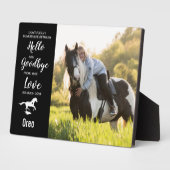 馬メモリアル記念悔やみや弔慰ペットロス記念碑 フォトプラーク (側面)