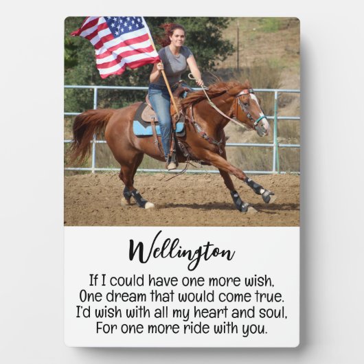 馬メモリアル記念悔やみや弔慰引用文馬損 フォトプラーク (正面)